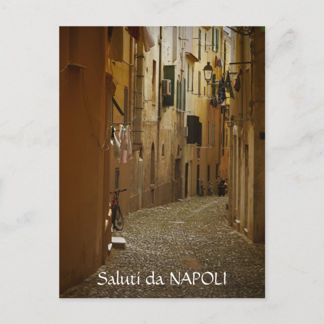 Mörk i Neapel, vykort för Italien (Framsida)