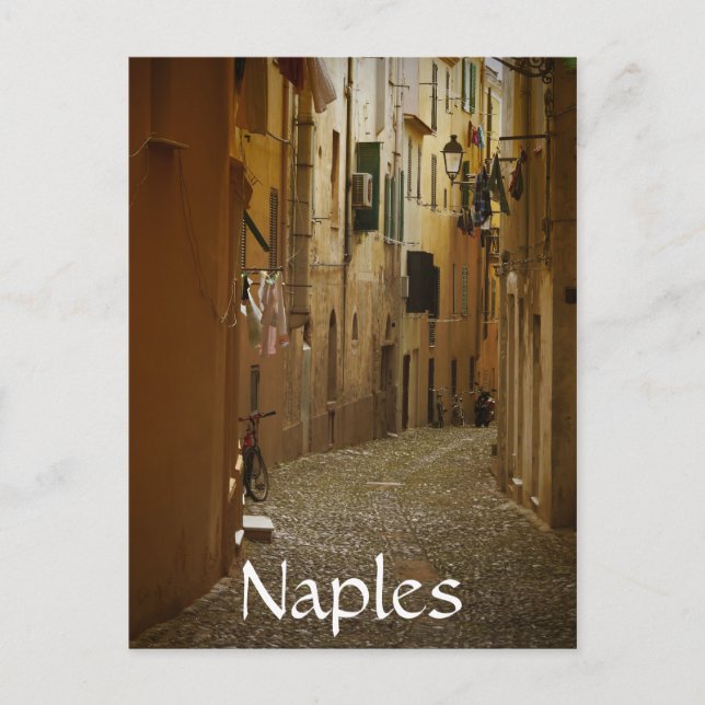 Mörk i Neapel, vykort för Italien (Framsida)