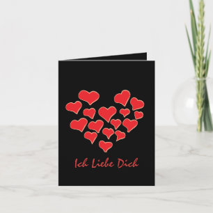mörk Ich Liebe Dich Valentines day Card Helgkort