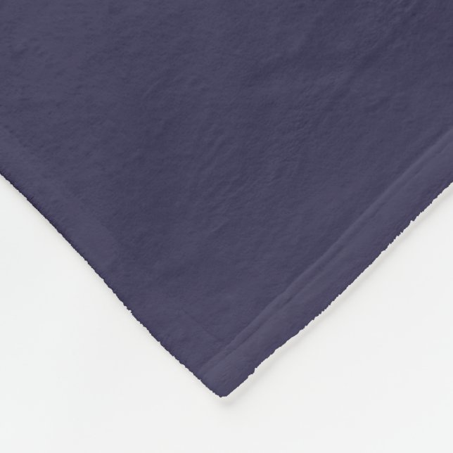 Mörk Indigo Bläck Blue Solid Färg Skriv ut Fleecefilt (Hörn)