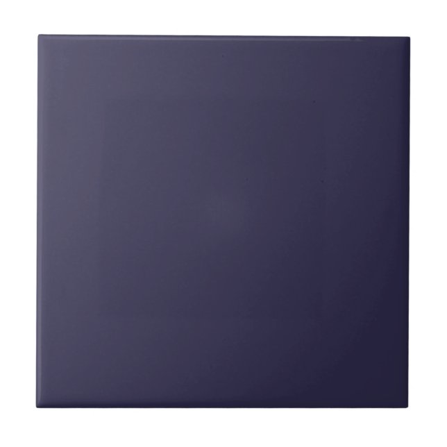 Mörk Indigo Bläck Blue Solid Färg Skriv ut Kakelplatta (Framsidan)