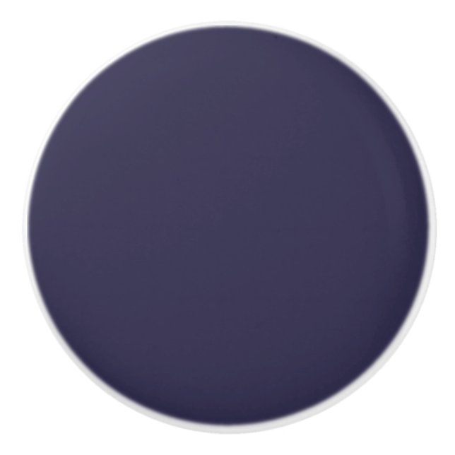 Mörk Indigo Bläck Blue Solid Färg Skriv ut Knopp (Framsidan)