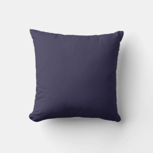 Mörk Indigo Bläck Blue Solid Färg Skriv ut Kudde