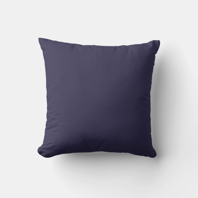 Mörk Indigo Bläck Blue Solid Färg Skriv ut Kudde (Framsida)
