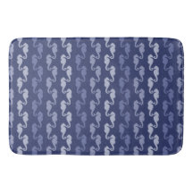 Mörk Indigo Seahorse Rand Bath Mat