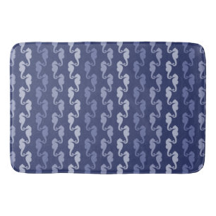 Mörk Indigo Seahorse Rand Bath Mat Badrumsmatta