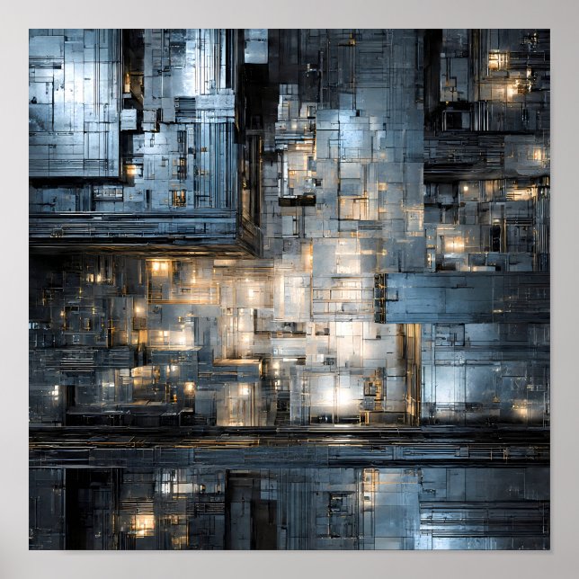 Mörk industriell textur: Dystopisk krets Poster (Framsidan)