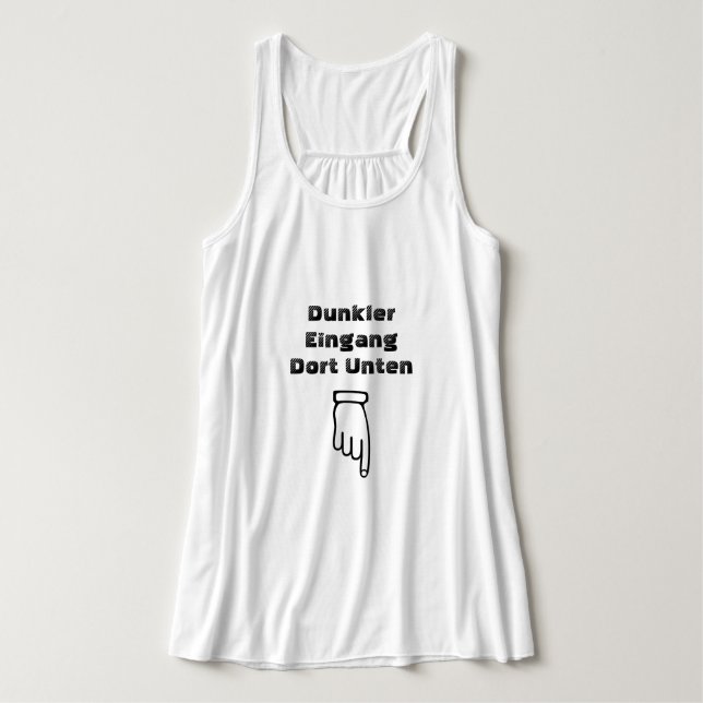 Mörk ingång där nere på tyska linne med racerback  (Design framsida)