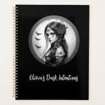 Mörk Intentions Anpassningsbar Gothic Planner