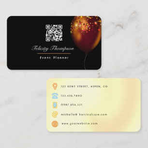 Mörk Iridescent Ballings-händelsekod QR-kod Visitkort