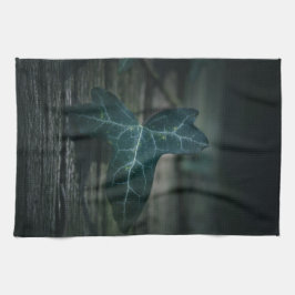 Mörk Ivy Löv Nature Photo Kökshandduk