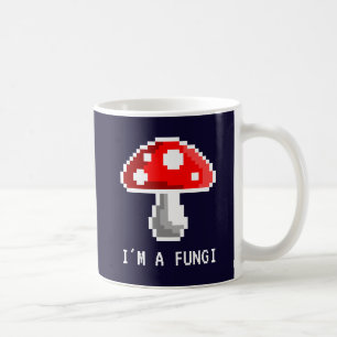 Mörk: Jag är en svamp Pixel Mushroom Mugg
