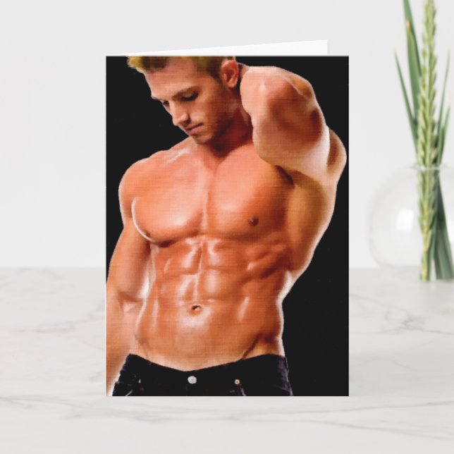Mörk Jeans Hunk Kort (Framsida)