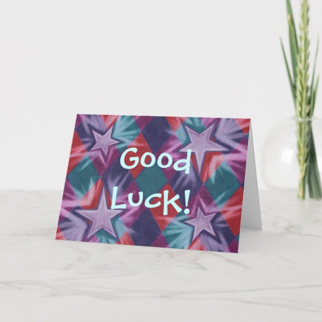 Mörk Jester "Lycka till" hälsning-kort Kort (Framsida)