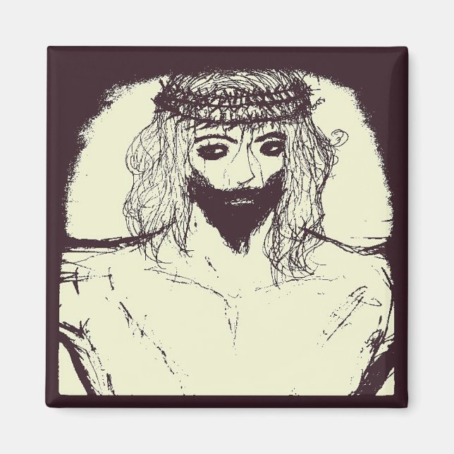 Mörk Jesus kommer att spara världen och världen öv Magnet (Framsidan)