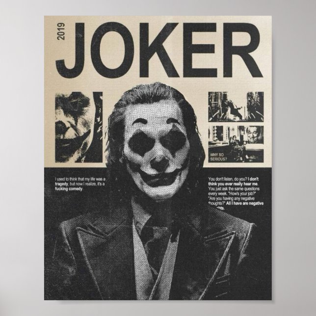 Mörk Joker Poster - Gritty Urban Clown Mask Art (Framsidan)
