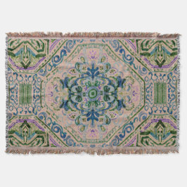 Mörk jord Damask-y fyrklöver Filt