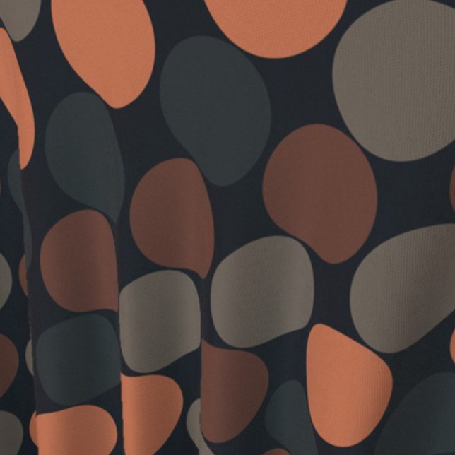 Mörk jord geometrisk cirkel prickar design  tyg (Skapare uppladdad)