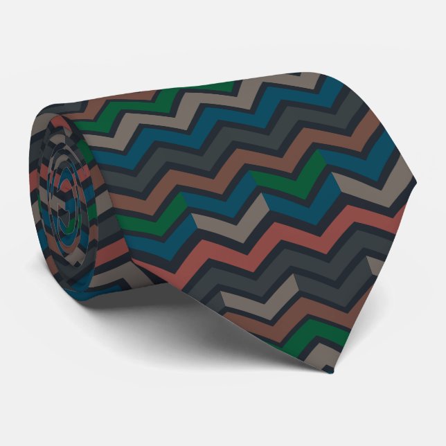 Mörk jord skogslandskap sicksack-chevron  slips (Rullad)