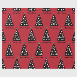Mörk Julafton Träd Wrapping Papper Presentpapper