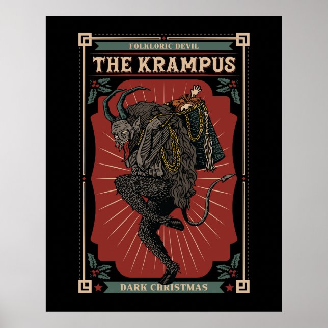 Mörk: Julloresc Djävulen Krampus Bag i Leksaker Poster (Framsidan)
