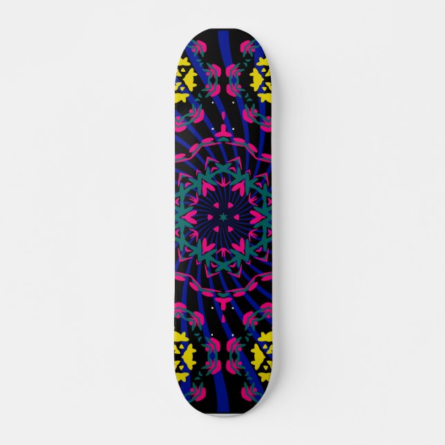 Mörk Kaleidoscope-design: Skateboard Anpassningsba Bräda 19,5 Cm (Framsida)