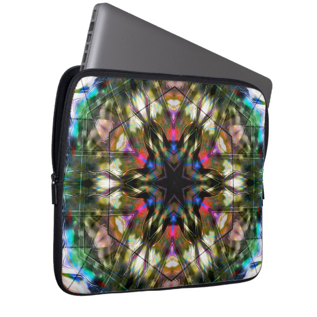 Mörk kaleidoskop i akryl stil laptop fodral (Framsidan Höger)