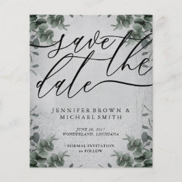 Mörk Kalligrafi Eucalyptus budget speciell dag Flygblad