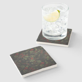 Mörk karmosinröd viktoriansk Coaster Stenunderlägg