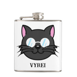 Mörk Katt, svart, Grått-, vid glasögon vid vörning Fickplunta