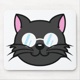 Mörk Katt, svart, Grått-, vid glasögon vid vörning Musmatta