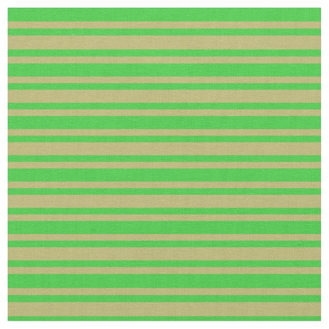 Mörk Khaki & Lime Green Mönster Tyg (Närbild)