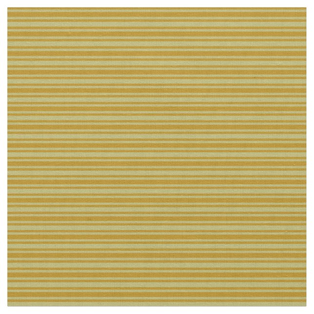 Mörk Khaki & Mörk Goldenrod Färgad Rand Tyg (Närbild)