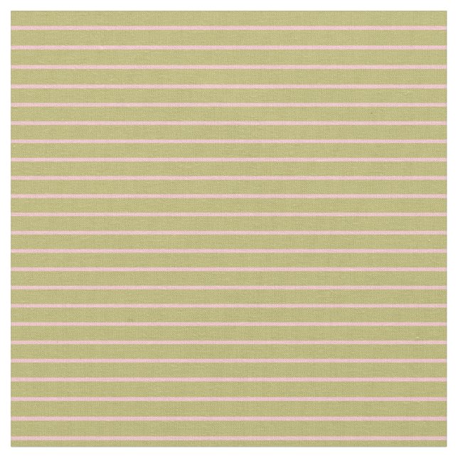 Mörk Khaki & Rosa Färgad Stripe Mönster Tyg (Närbild)