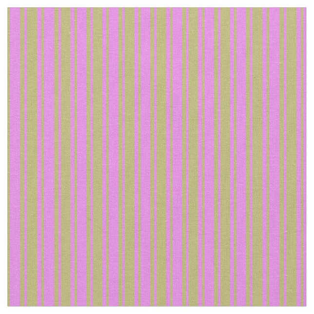 Mörk Khaki & Violet Stripe/LUNDA Mönster Tyg (Närbild)