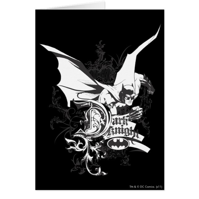Mörk Knight-Logotyp, detaljerad Hälsningskort (Framsidan)