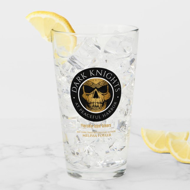 Mörk Knight Logotyp Glass Glaskopp (Framsida Ice)