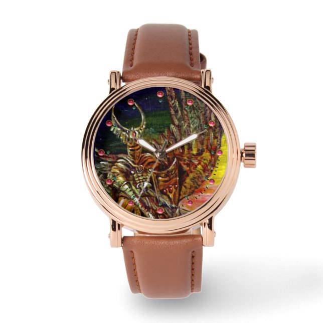 MÖRK KNIGHT OCH DRAGON Fantasy Watch Armbandsur (Framsida)