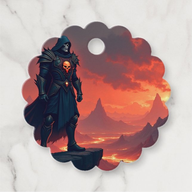 Mörk Knight of Flame Gåvor Etiketter (Framsida)