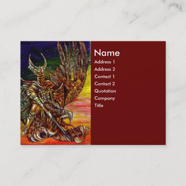 MÖRK KNIGHT Red Visitkort (Framsida)