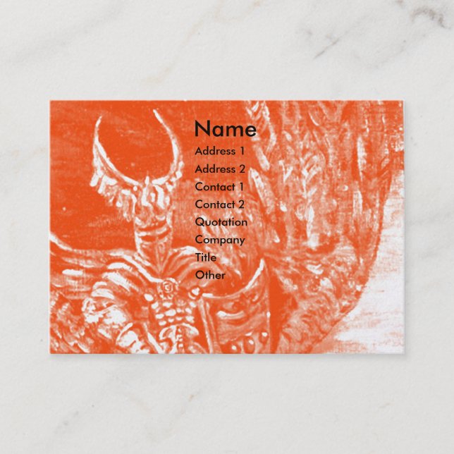MÖRK KNIGHT Silver Platinum Metallic Visitkort (Framsida)
