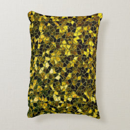 Mörk konsolerar en gult mosaik, uppdelning av alte prydnadskudde