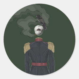 mörk konssortering med bakgrund runt klistermärke