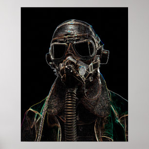 Mörk konst WWII Pilot affisch av J.W. Fatherree.