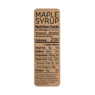 Mörk Kraft Returadress Maple Syrup Nutrition Etikett