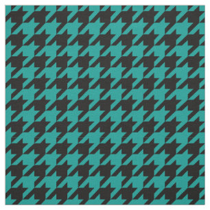 Mörk kricka, svart Houndstooth mönster #2M Tyg