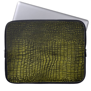 Mörk krokodil struktur laptop fodral
