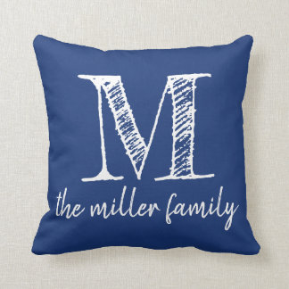 Mörk - kudder den beställnings- Monogrammed Kudde