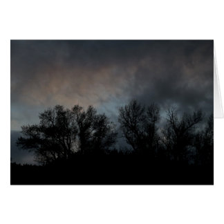 Mörk kvällstid hälsningskort