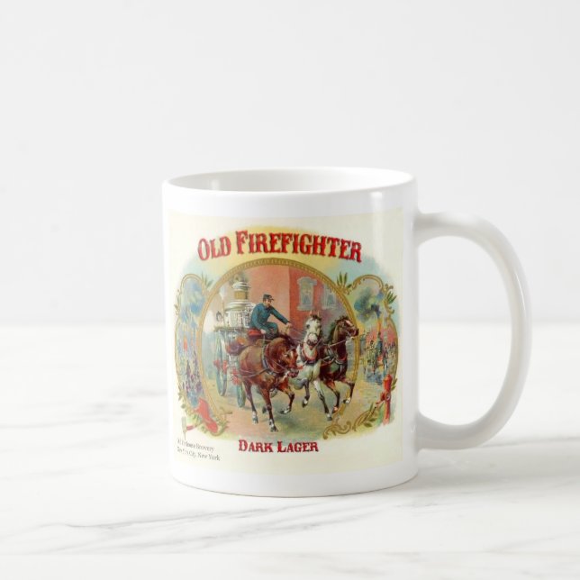 Mörk Lagerkopp för gammal brandman Kaffemugg (Höger)